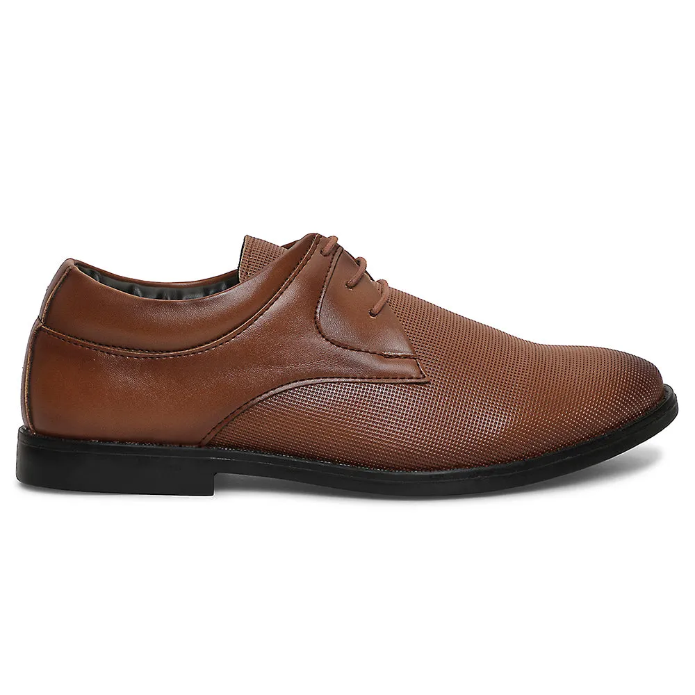 anti slip grip Healers Tan Formal Lacing Derby Shoes For Men DERBO-10E By Liberty