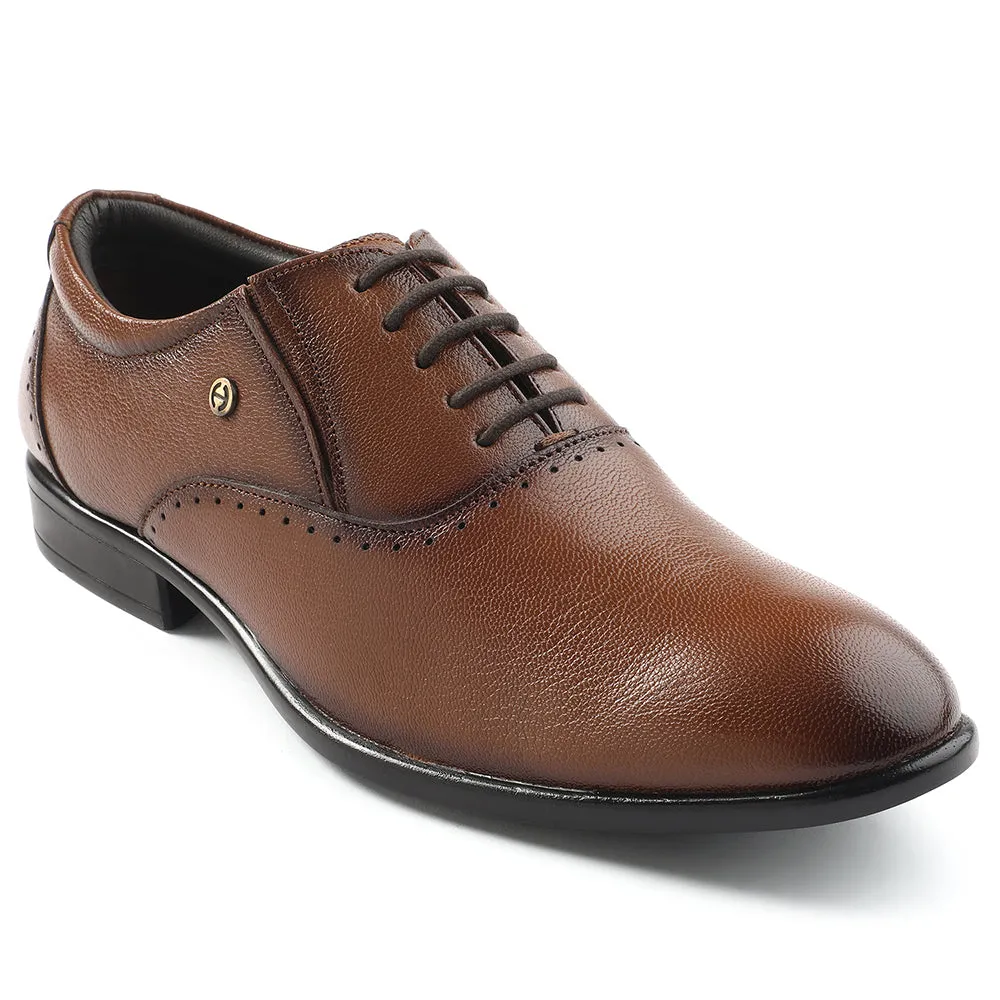 Healers Tan Formal Lacing Oxford Shoes For Men U993-18 By Liberty trail gear