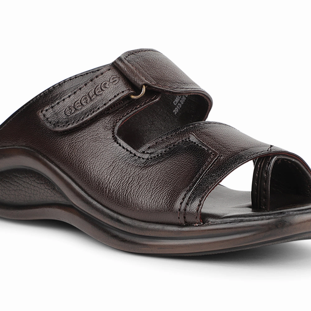 Healers Brown Casual Slipper For Men 2013-906 By Liberty easy - to - maintain shoes Responsive Design