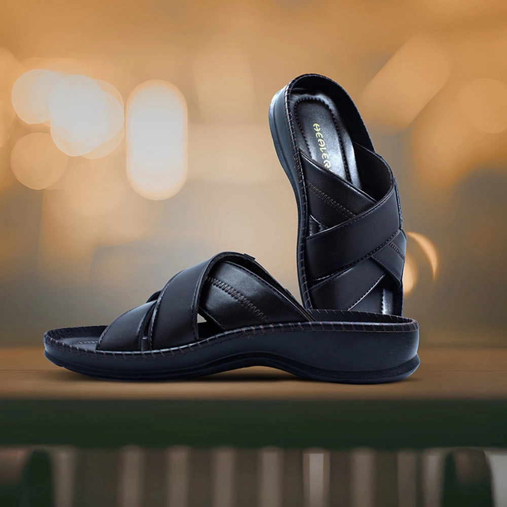 Healers Brown Casual Slippers For Men STARC-2E By Liberty Hyper Compression