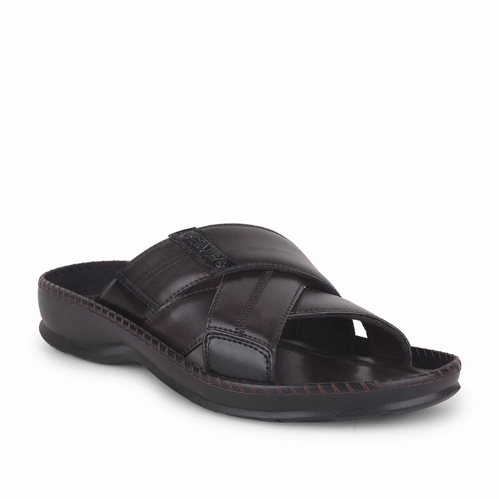 anatomical design Healers Brown Casual Slippers For Men STARC-2E By Liberty