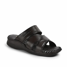 Healers By Liberty Men 2191-51 Brown Casual Slippers Adaptive Lacing Harness Short - distance