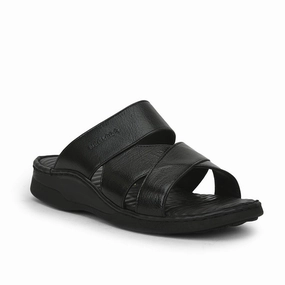 Healers Casual Slippers For Men (Black) 2191-51 By Liberty Compression Resilience Ultra Performance