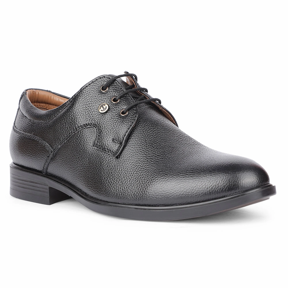 Healers Formal Black Lacing Derby Shoes For Men S201-05 By Liberty Tread Pattern Multi - terrain