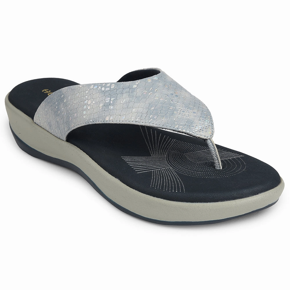 Healers Silver Casual Slipper For Women JJL-12 By Liberty fitness - journey