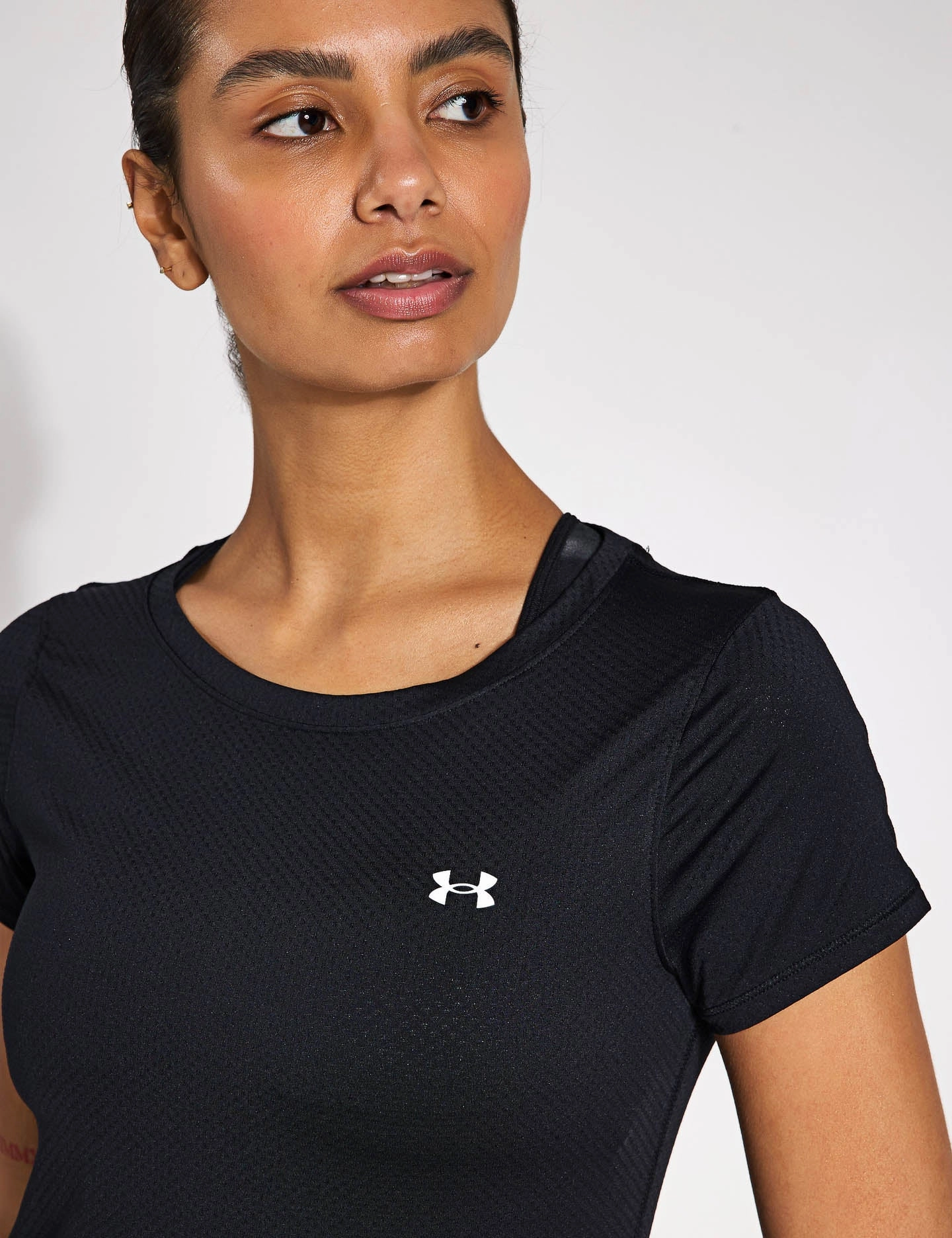 OdorResistant Treatment HighCollar Design HeatGear Armour Short Sleeve - Black/White