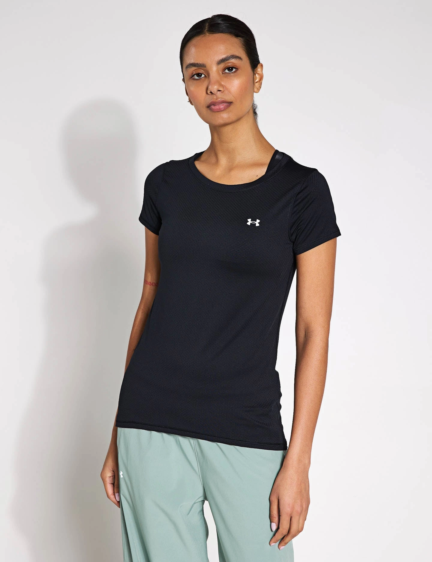 HeatGear Armour Short Sleeve - Black/White TailoredCut