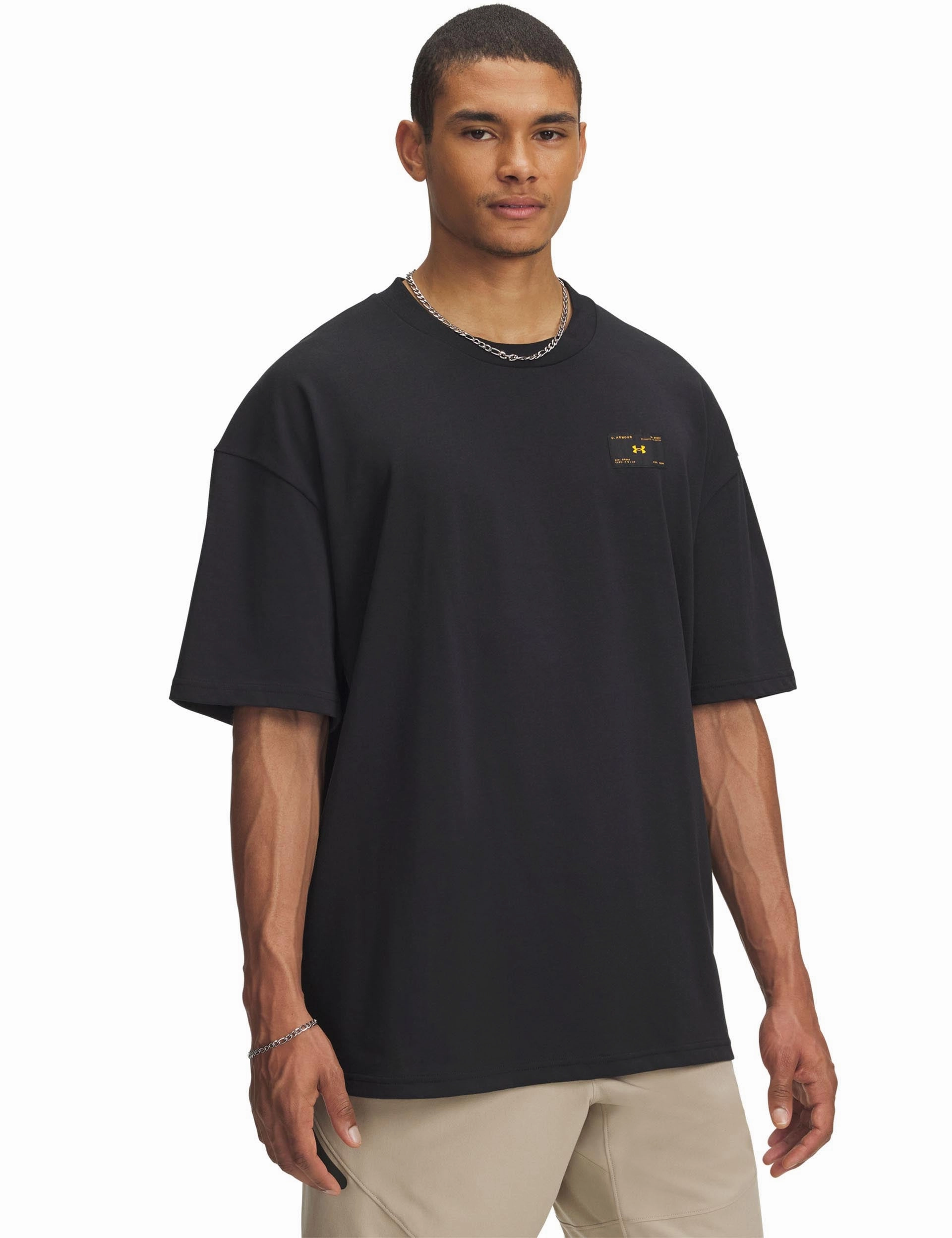Wind Glow Heavyweight Woven Label Short Sleeve - Black/Black