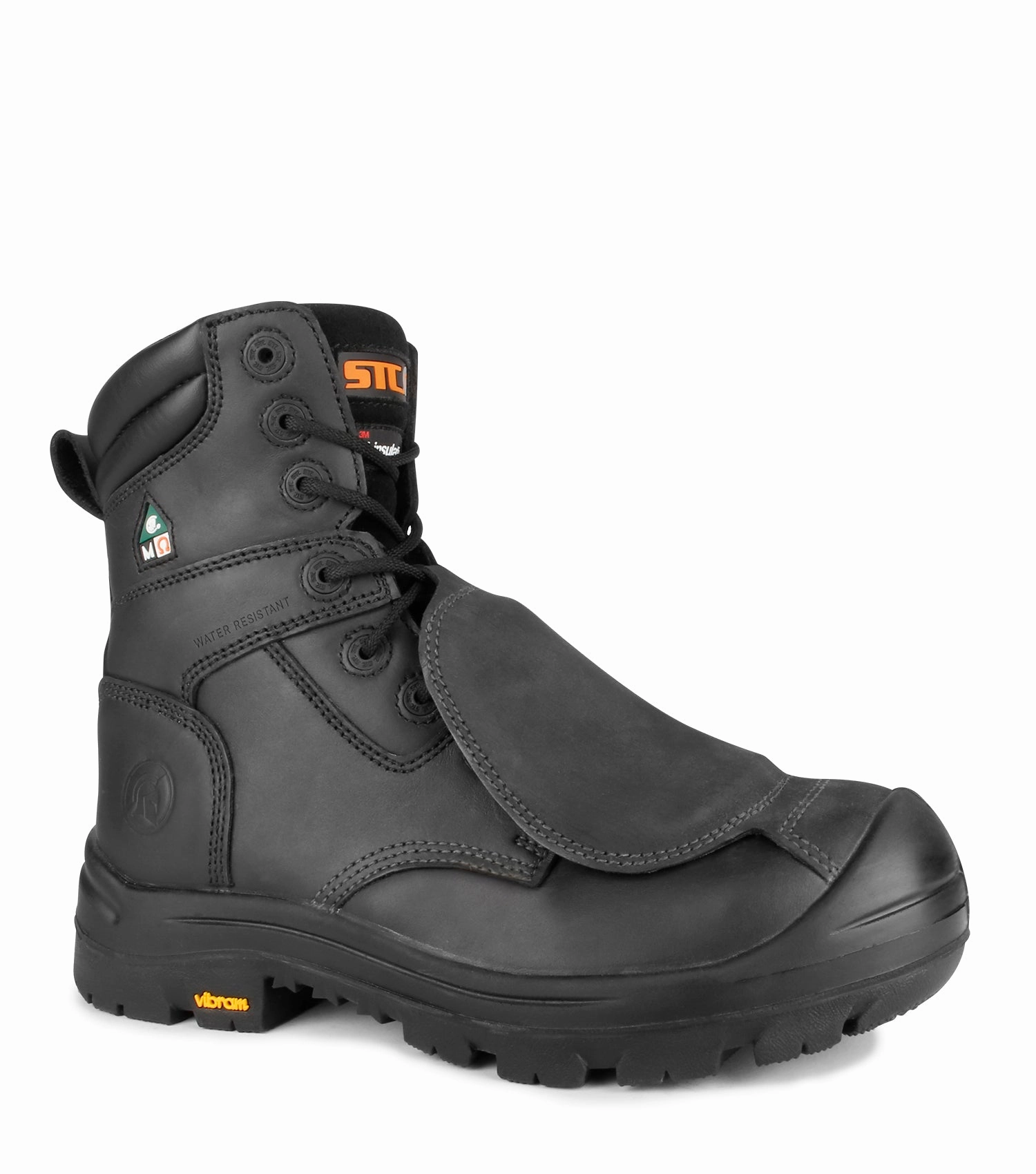 video - game - themed running option Alloy, Black | 8'' Work Boots with External Metguard | Vibram TC4 