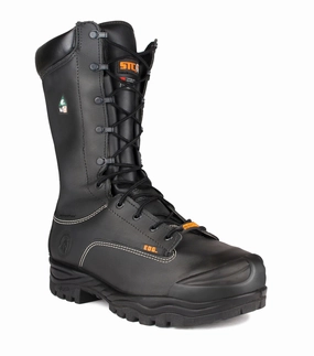 Hickory, Black | 14" Work Boots with metatarsal protection | Vibram Quick Lace Up college teams