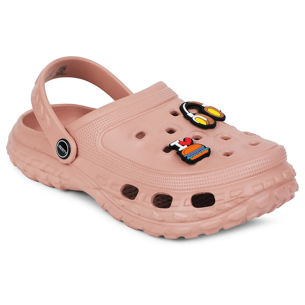 A-HA Peach Casual Slingback Clogs For Kids PRL-4 By Liberty Anatomical Contour running in a tied - arch bridge area shoes