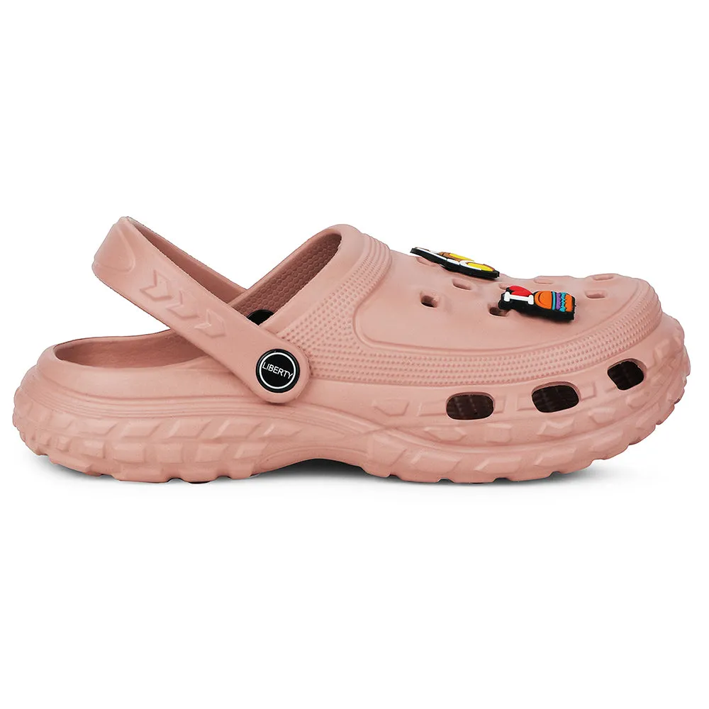 firm midsole shoes Ventilation Perforations A-HA Peach Casual Slingback Clogs For Kids PRL-4 By Liberty
