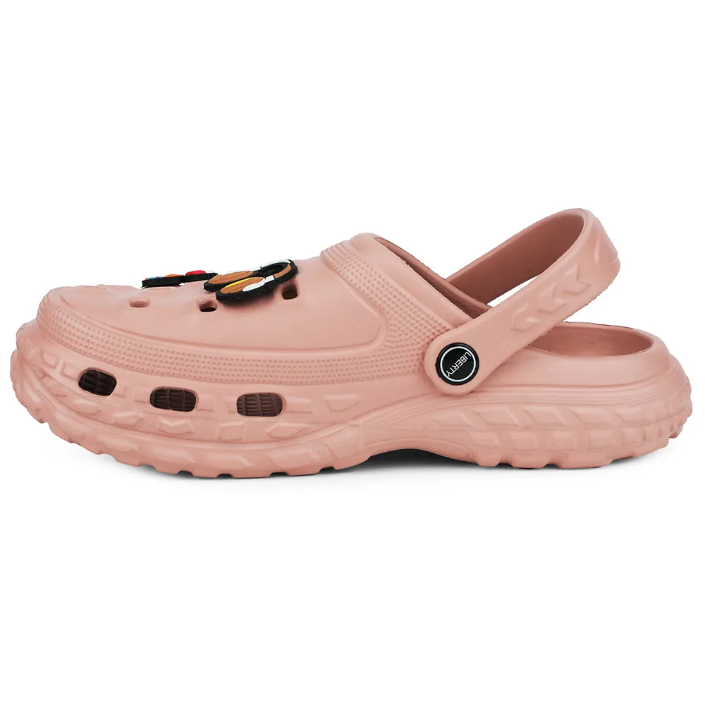 Style Statement A-HA Peach Casual Slingback Clogs For Kids PRL-4 By Liberty