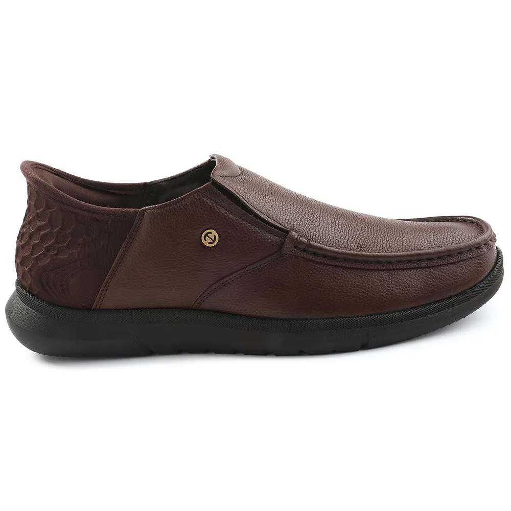 Healers Brown Formal Non Lacing Moccasin For Men S201-02 By Liberty Biomechanical Design recovery - promoting shoes