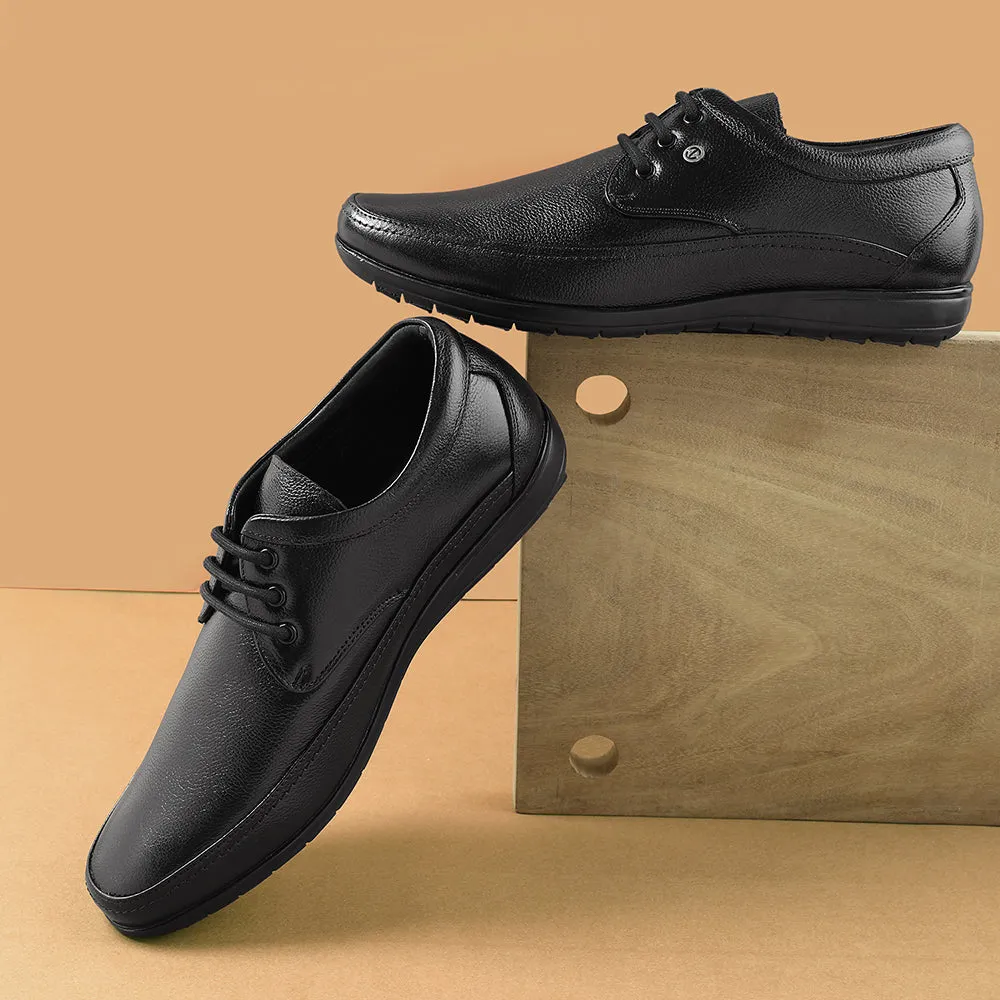 Amazing flexibility Healers Black Formal Lacing Derby Shoes For Men HA1-12 By Liberty