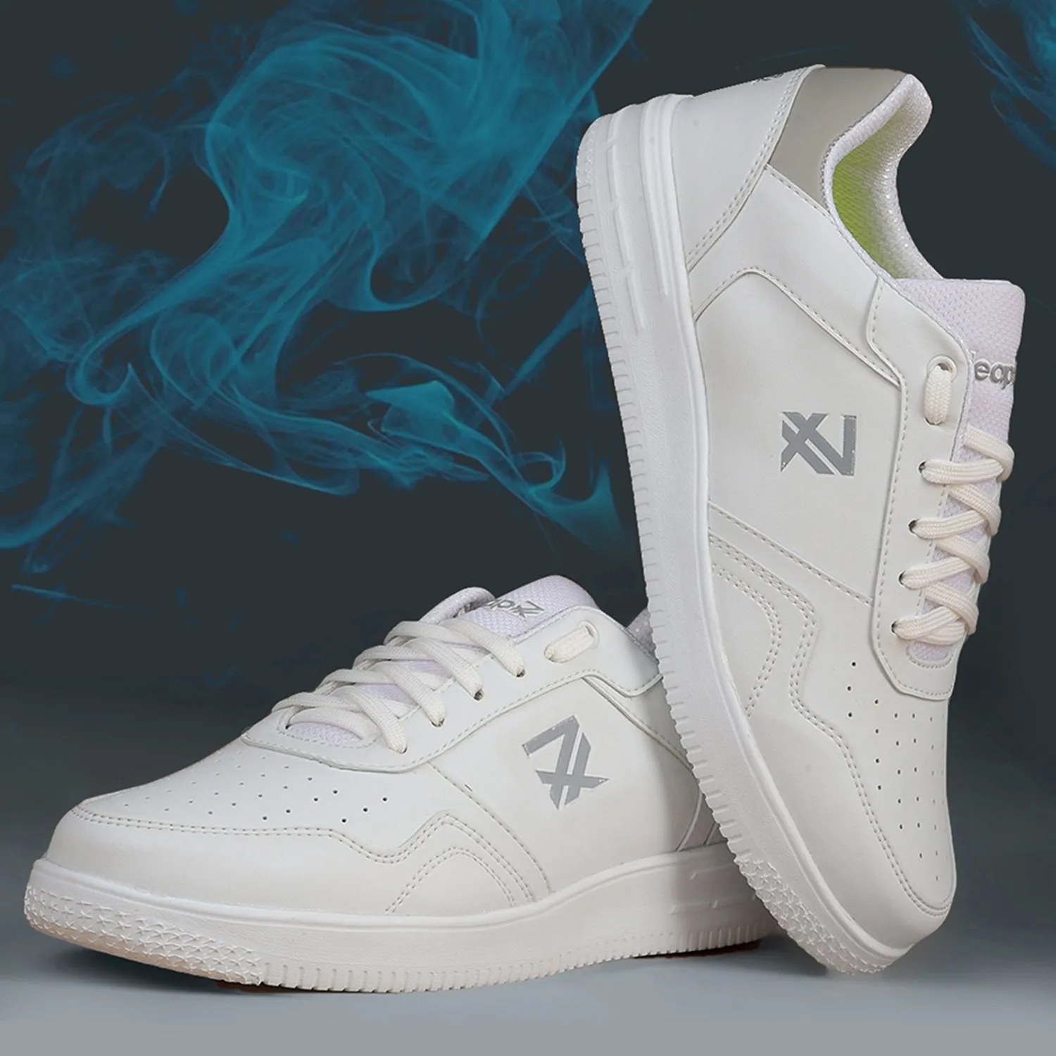 running on a rubber track shoes river shoes Leap7x Casual White Sneakers For Mens SNOOKIS-E By Liberty