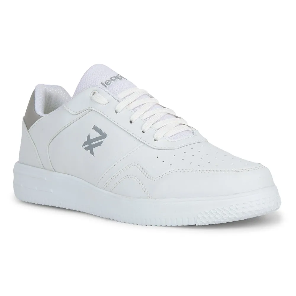 Leap7x Casual White Sneakers For Mens SNOOKIS-E By Liberty cushioned - midsole shoes high - performance running option