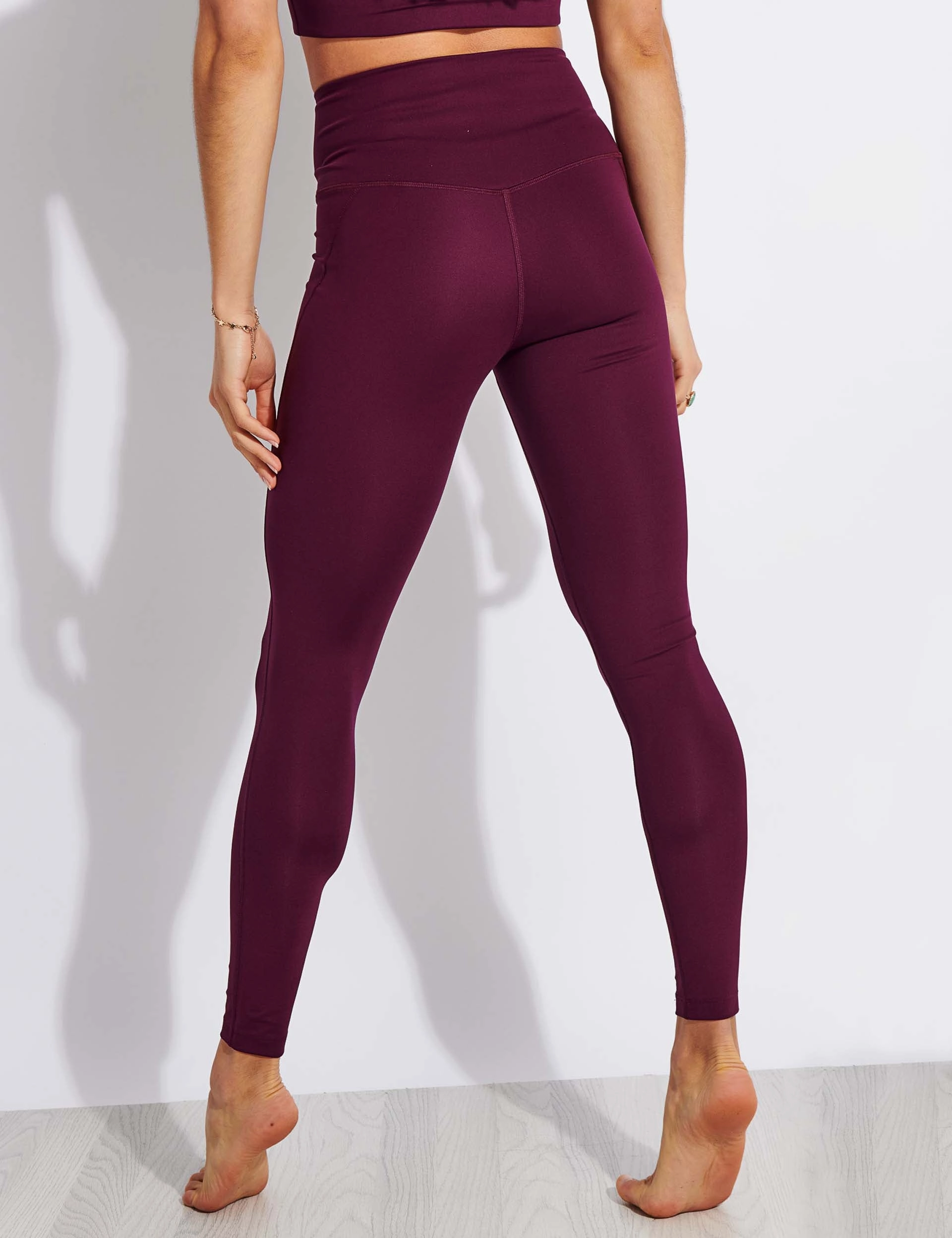 Cool Days Compressive High Waisted Legging - Plum