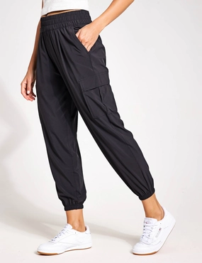 Sweat Control Capri Sporty Comfort Wear Villa Cargo Jogger - Black