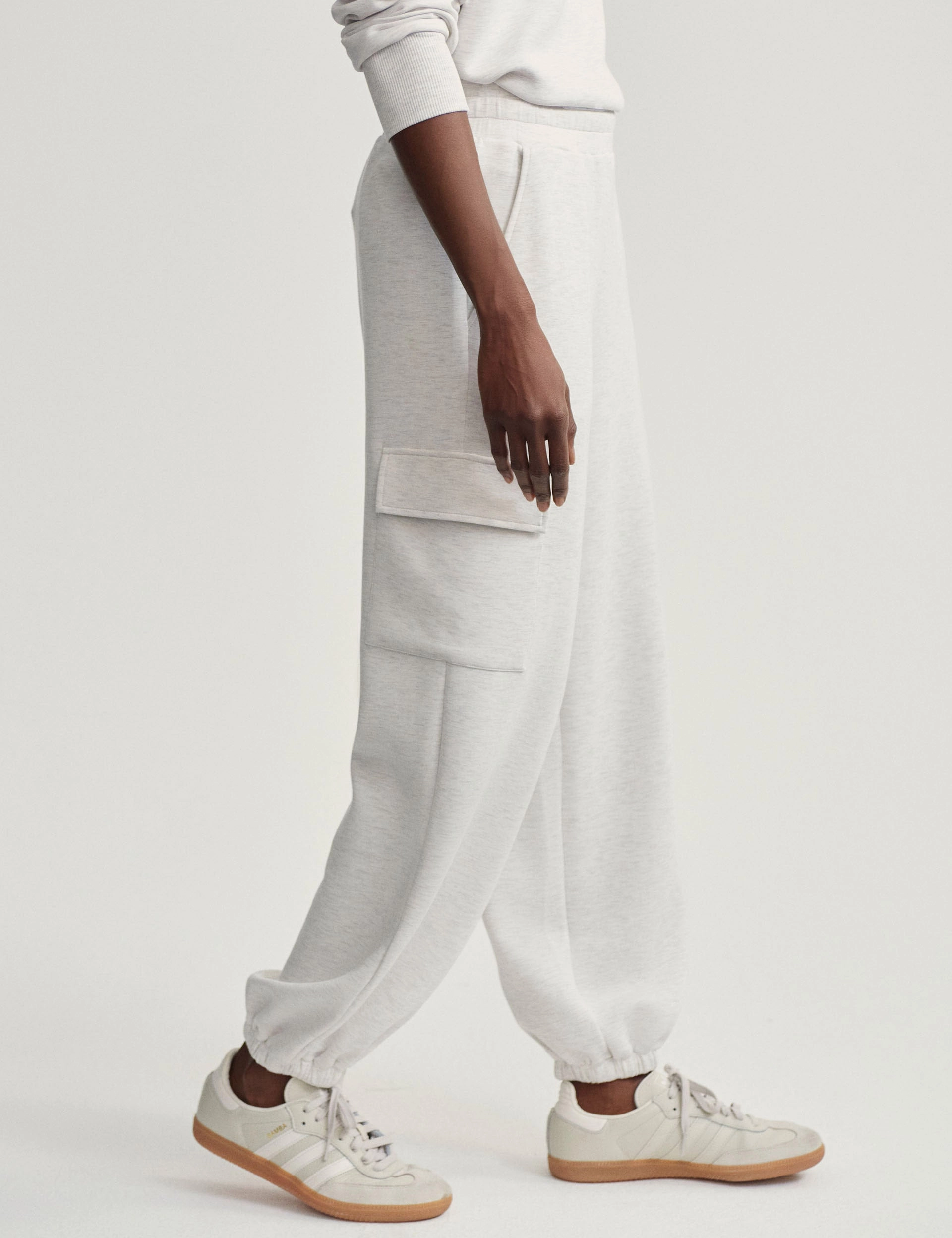 The Cargo Pant 27.5 - Ivory Marl Reinforced Hemlines Non Restrictive Fit