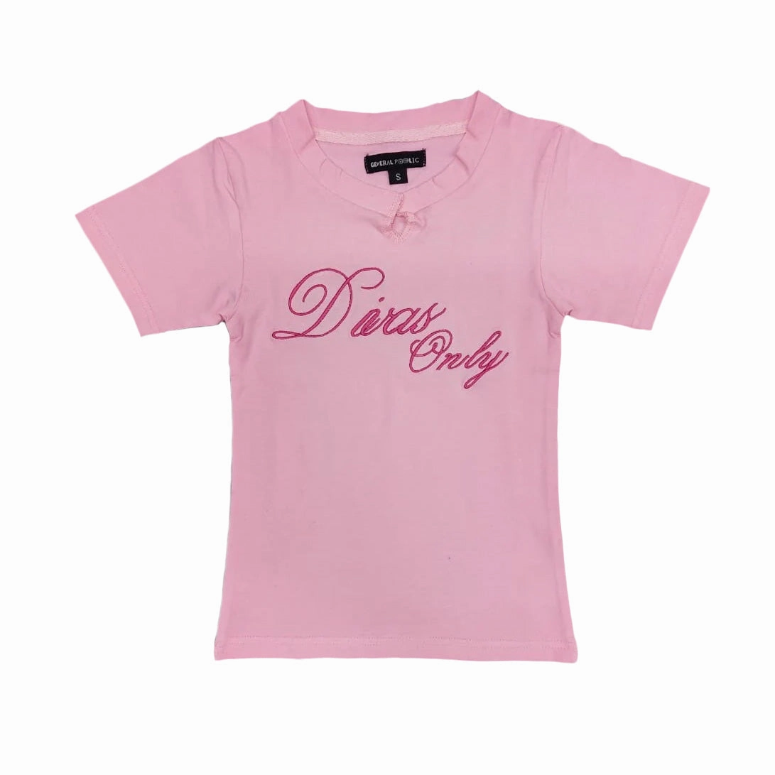 General Public Divas Only Tee 'Pink' Warm Pullover