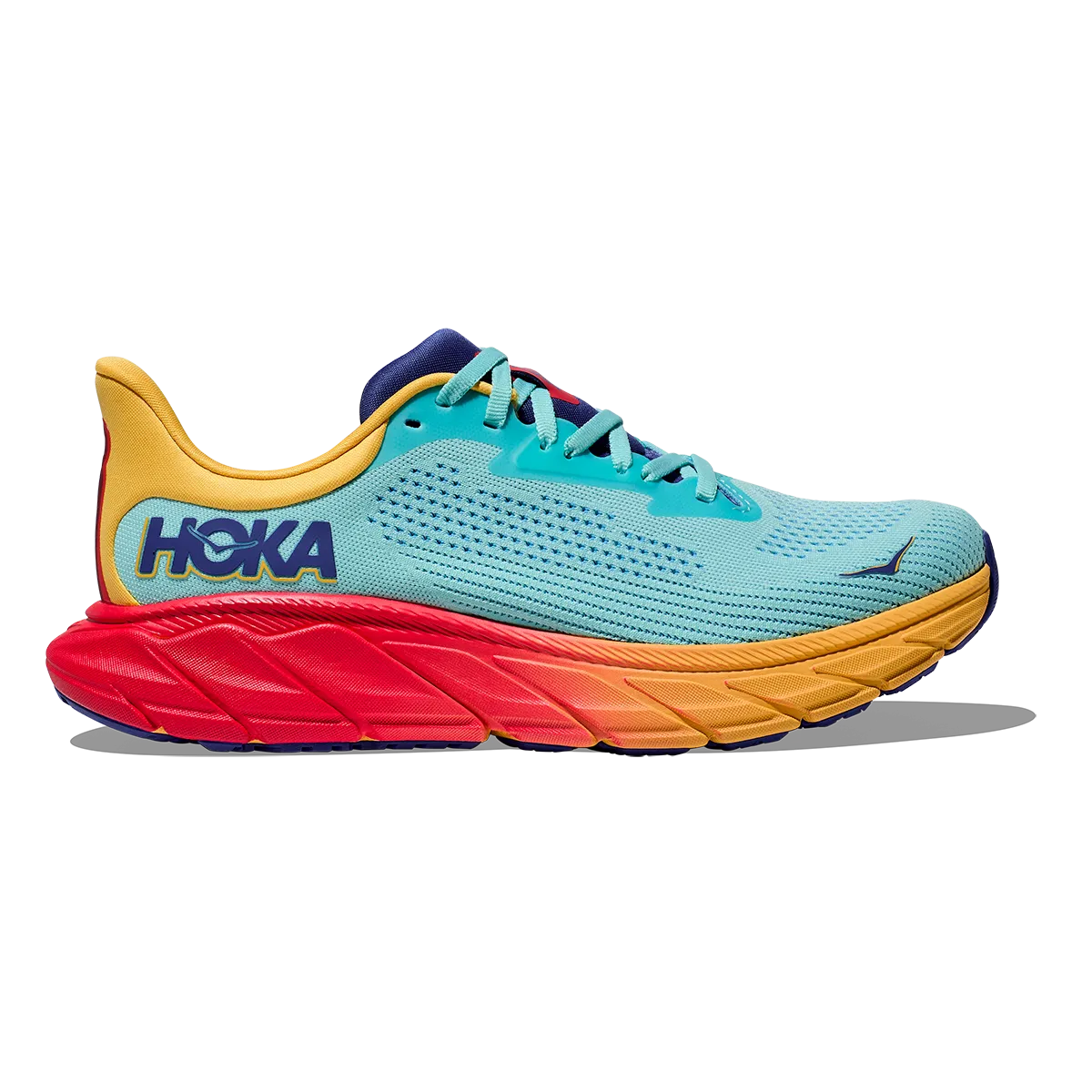 Hoka Arahi 7 - Cloudless - Poppy Curved Heel Design