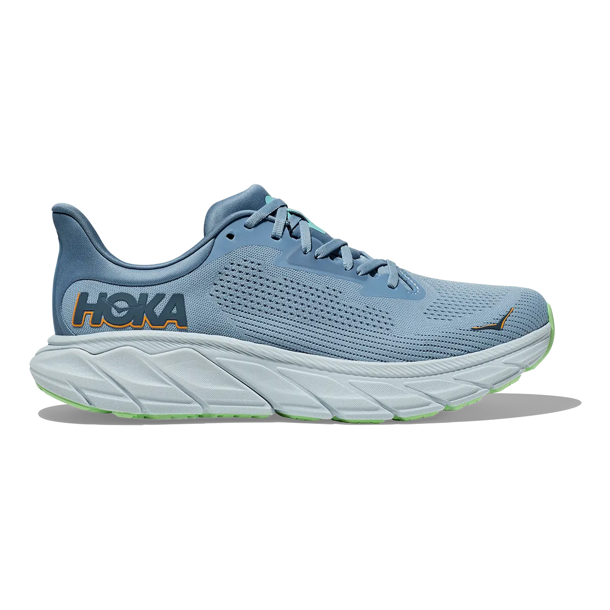 running with a carbon fiber plate competitive running shoe function Hoka Arahi 7 - Shadow - Dusk