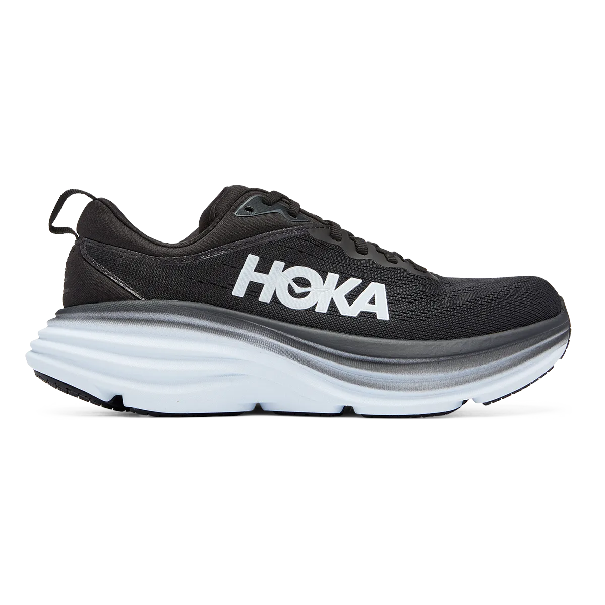 Hoka Bondi 8 - Black - White lightweight shoe traits