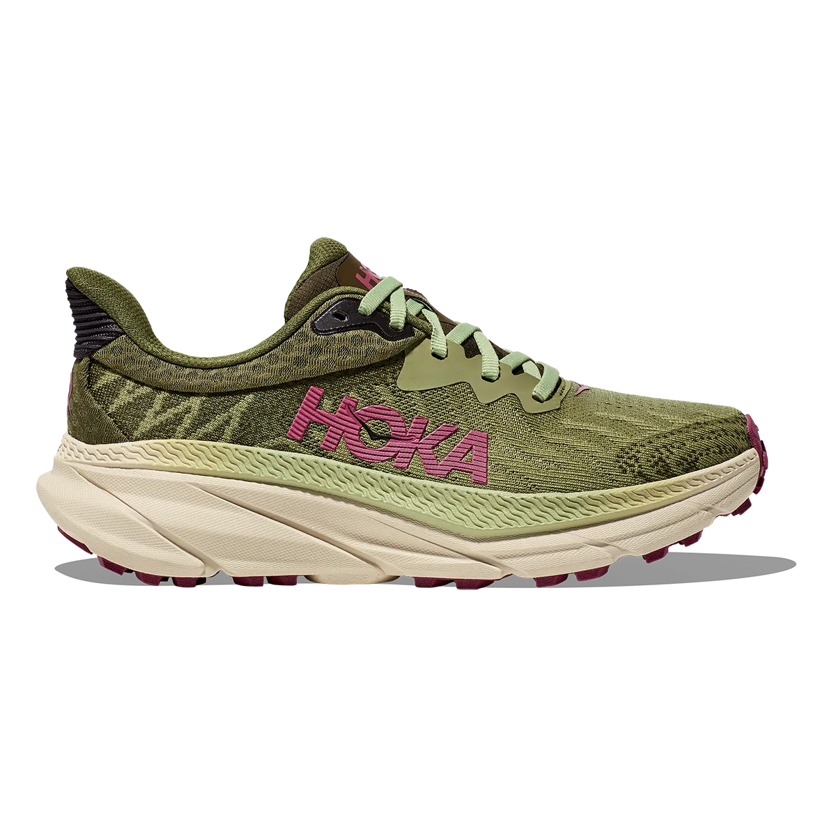 scratch - resistant - finish shoes Hoka Challenger ATR 7 - Forest Floor - Beet Root