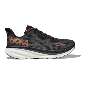 Hoka Clifton 9 - Black - Copper outdoor running shoe components Comfort Padding Around Ankle