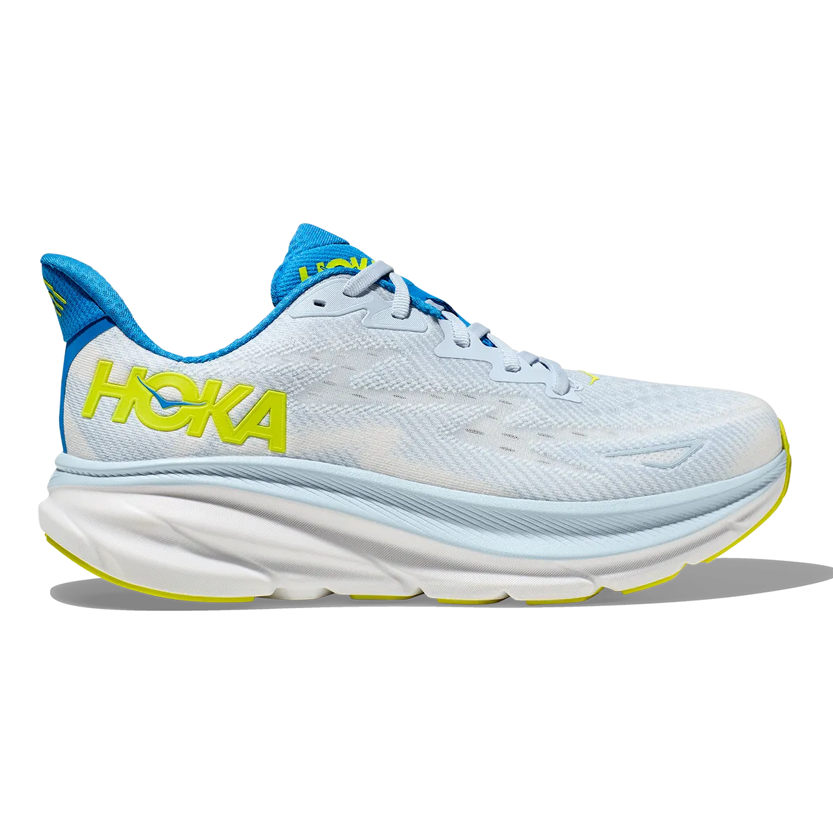 signature shoes Compression Zoned Midsole Hoka Clifton 9 - Ice Water - Evening Primrose