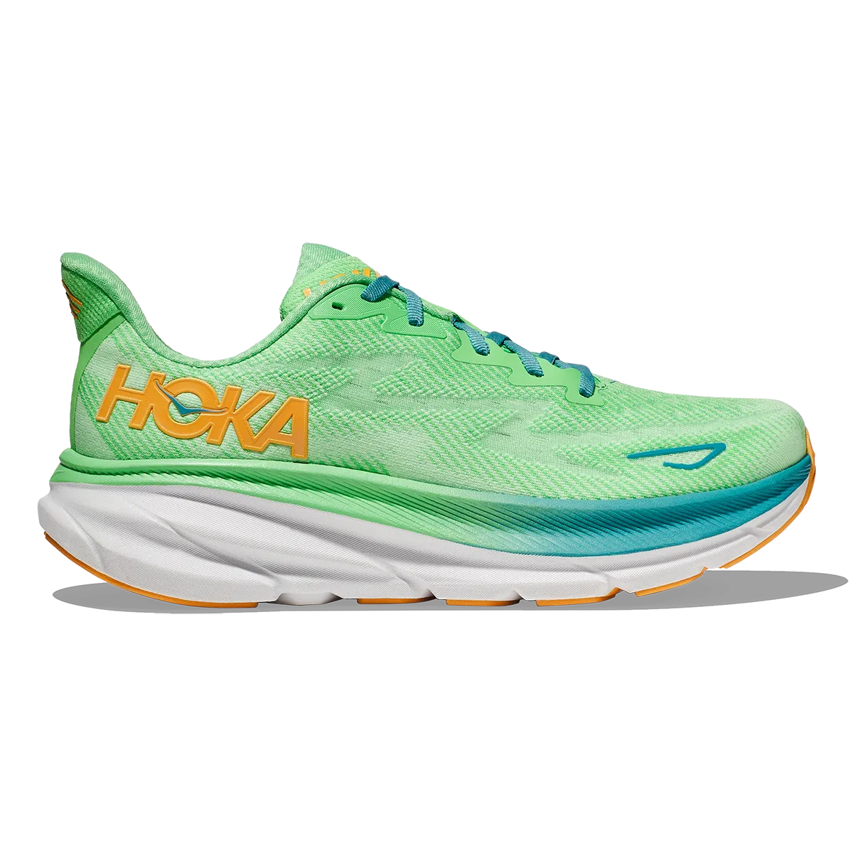 Hoka Clifton 9 - Zest - Lime Glow Thermal regulation Internal Heel Lock