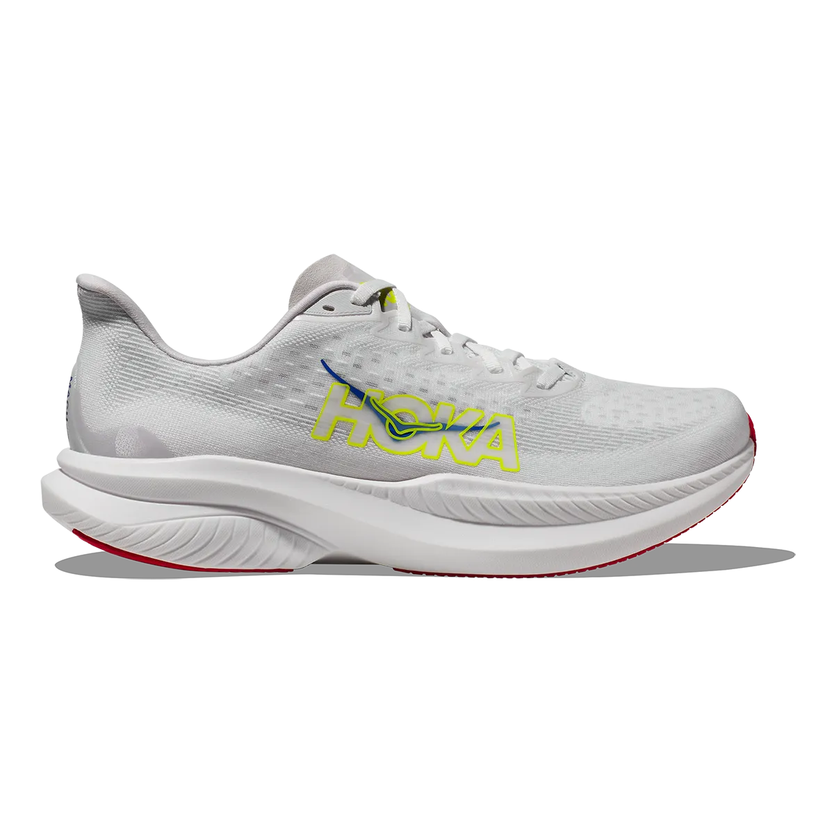 treadmill running shoe space cushion - soft shoes Hoka Mach 6 - White - Nimbus Cloud