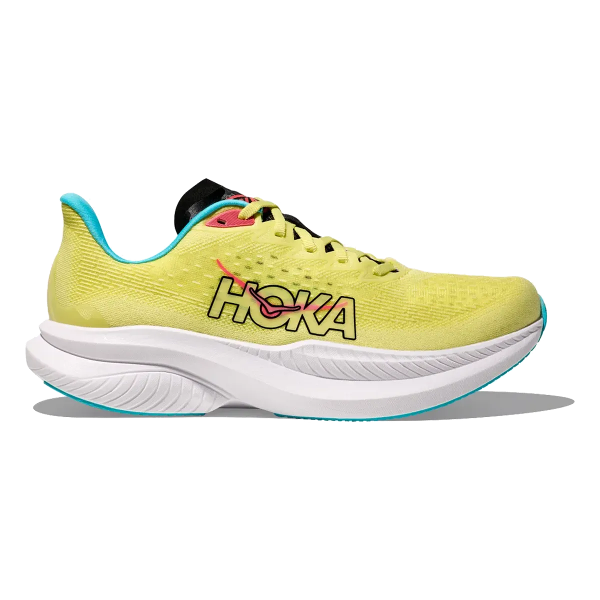 Hoka Mach 6 - Yuzu - Cielo Blue heel cup