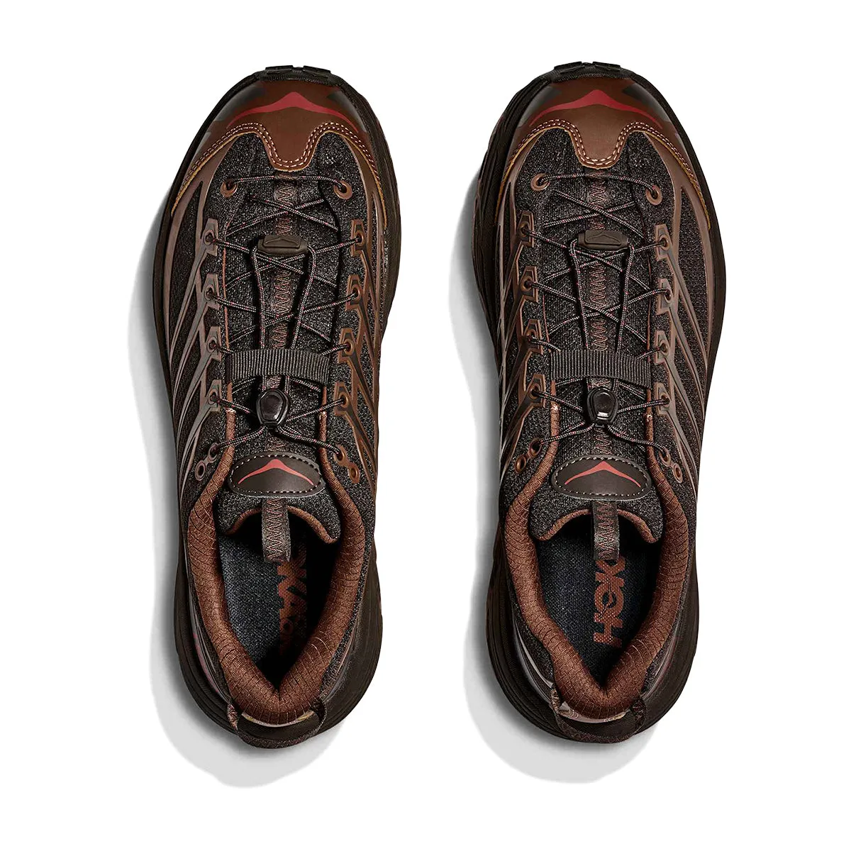 Hoka Mafate Three2 'Cast Iron / Mineral Brown' weekend running shoes motion - control shoes