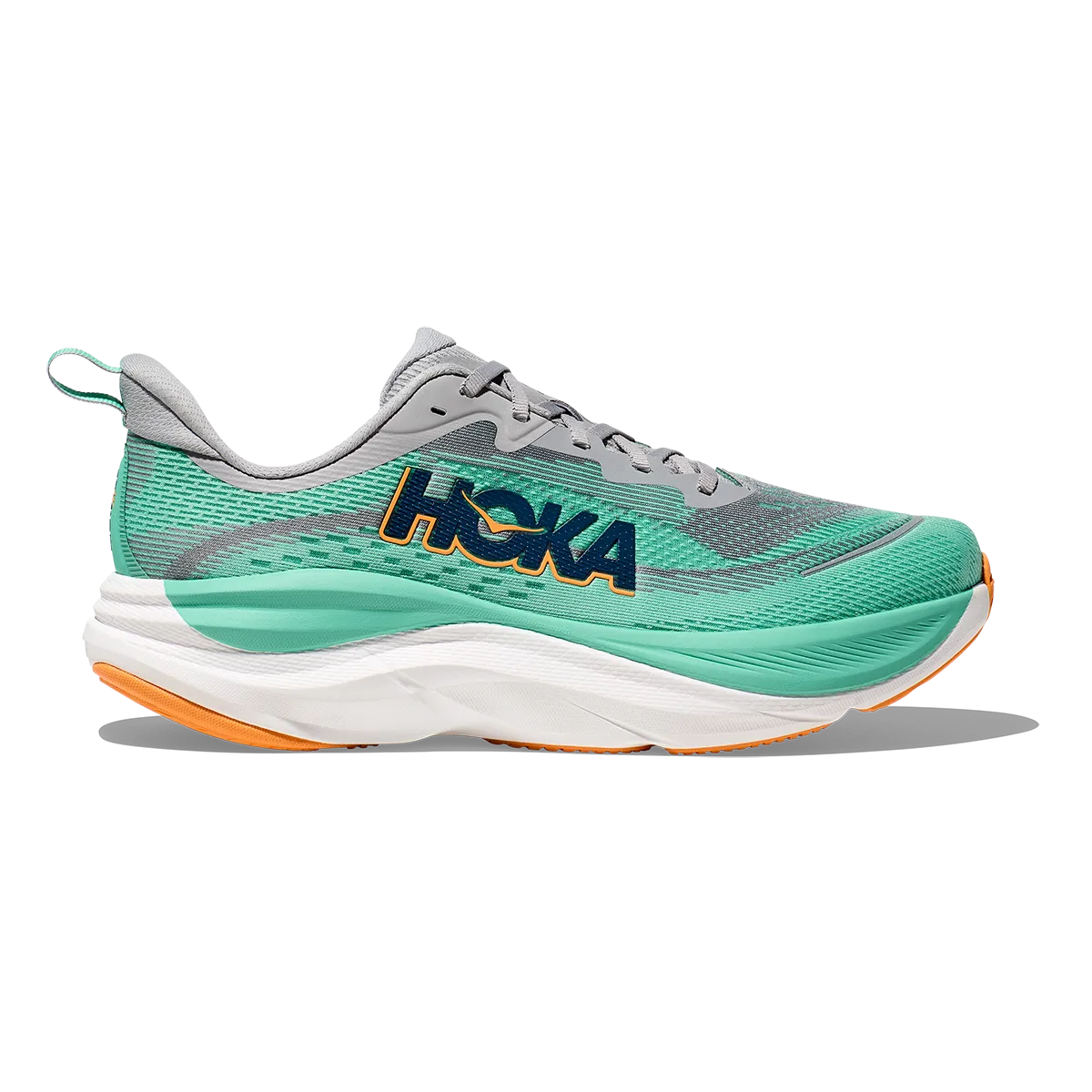 Wet running Hoka Skyflow - Stellar Grey - Shoreline