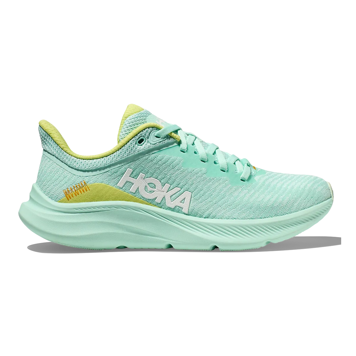 Foam Padded Collar running on the beach Hoka Solimar - Sunlit Ocean - Citrus Glow