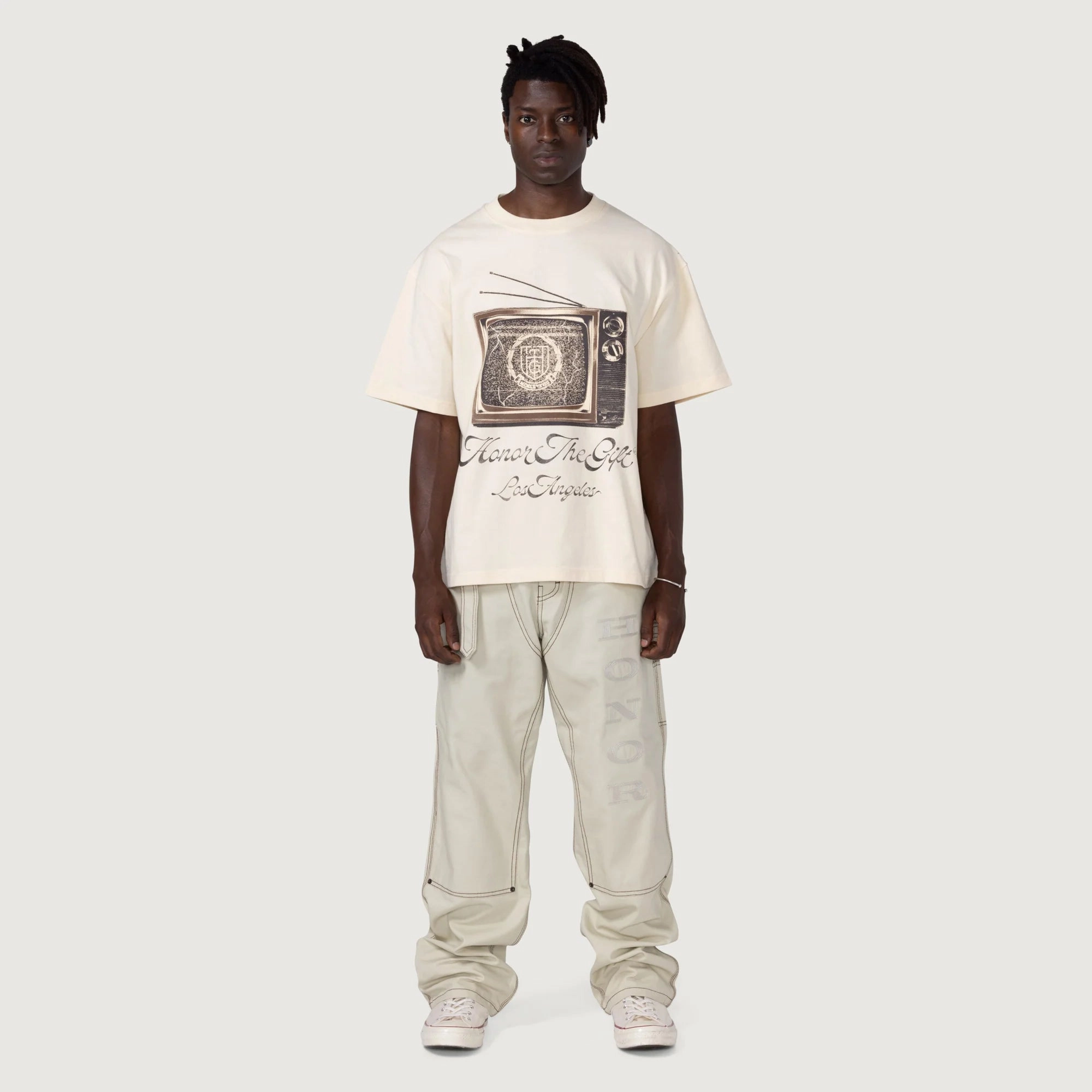 Honor The Gift Carpenter Belt Pant 'Bone Stylish Jacket Smooth Edge Binding