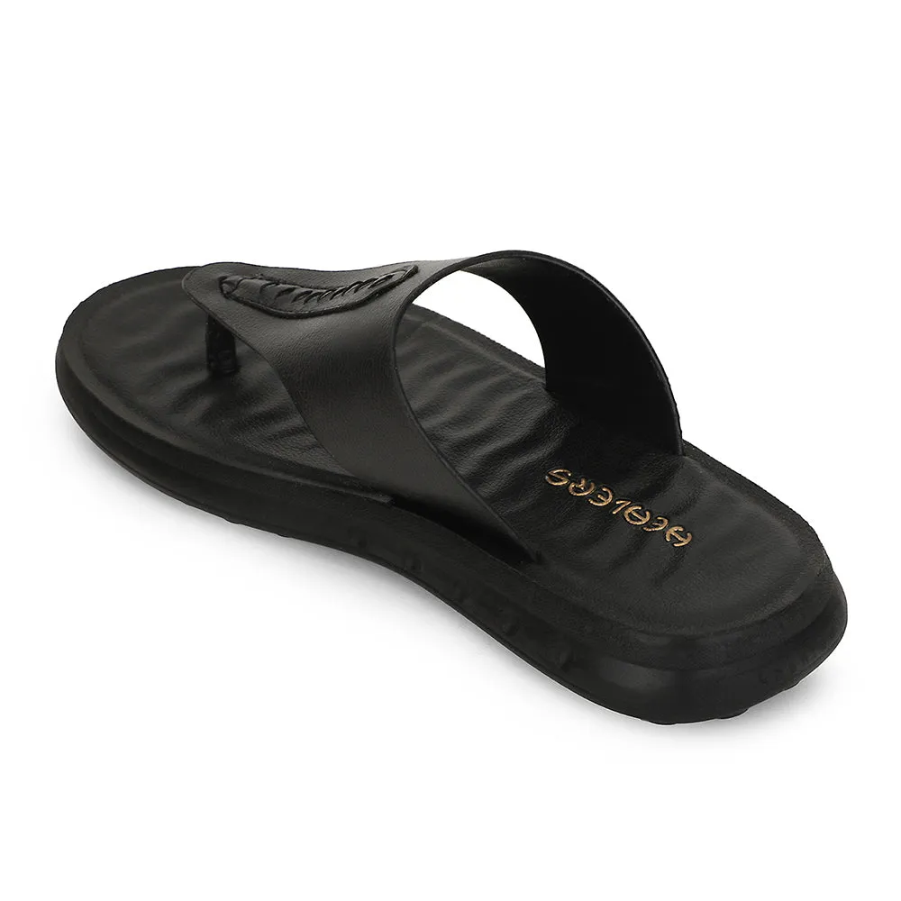 Healers Black Casual Slipper For Men GHD-82 By Liberty Practical