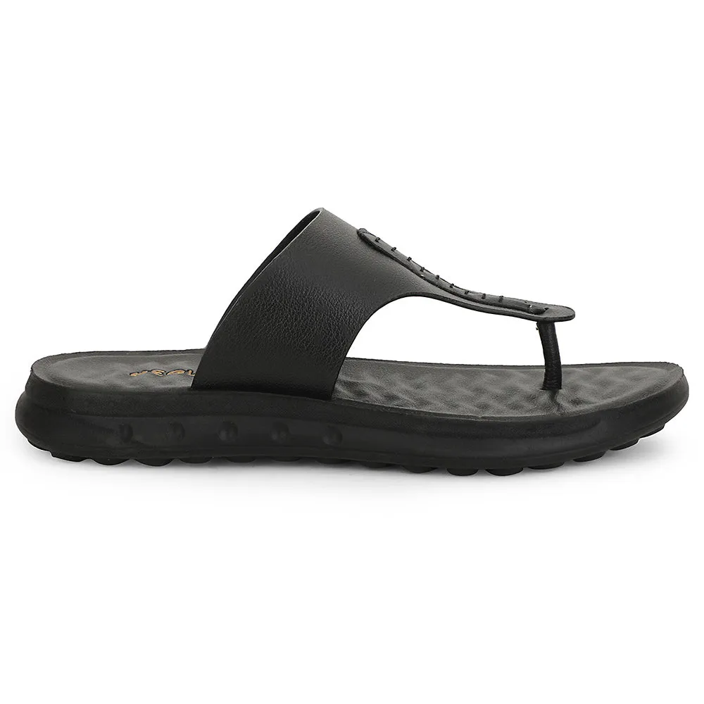 Foam Pod Suspension Healers Black Casual Slipper For Men GHD-82 By Liberty