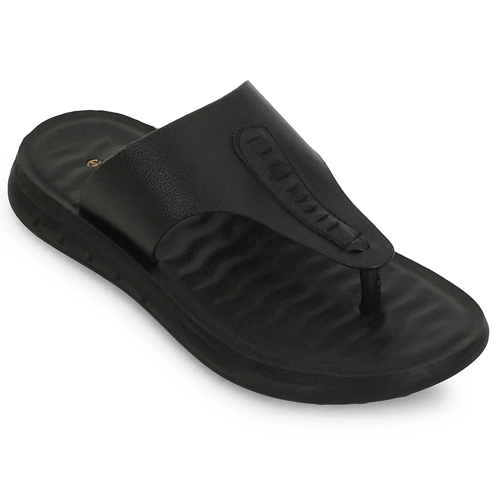 Healers Black Casual Slipper For Men GHD-82 By Liberty running on beach shoes
