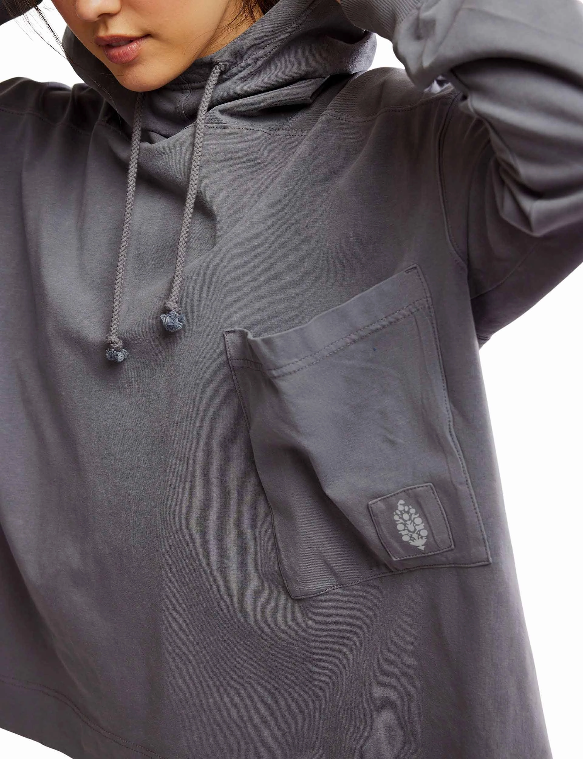 Hot Shot Hooded Layer - Gunmetal Active Vibe full zip