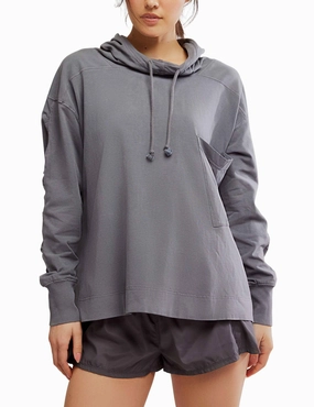 Androgynous style Street Style Hot Shot Hooded Layer - Gunmetal