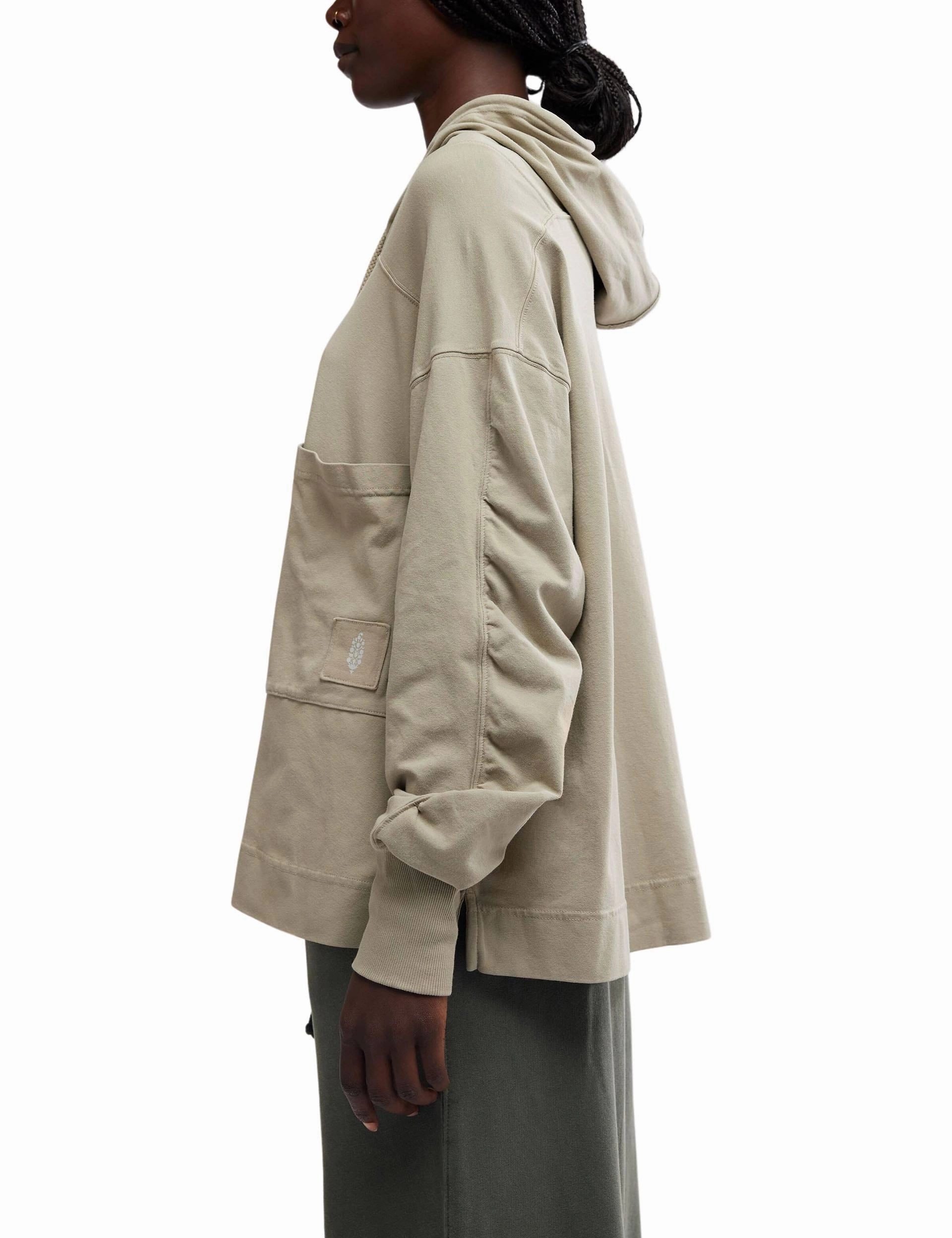 Moisture Wicking Lining Ergonomic Tailoring Hot Shot Hooded Layer - Sage Stone