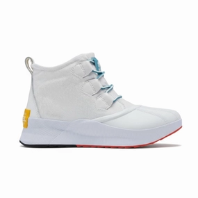 EcoFriendlyTextile Reinforced Hem Sorel Women's Out N About III Classic - White/Cyber Yellow