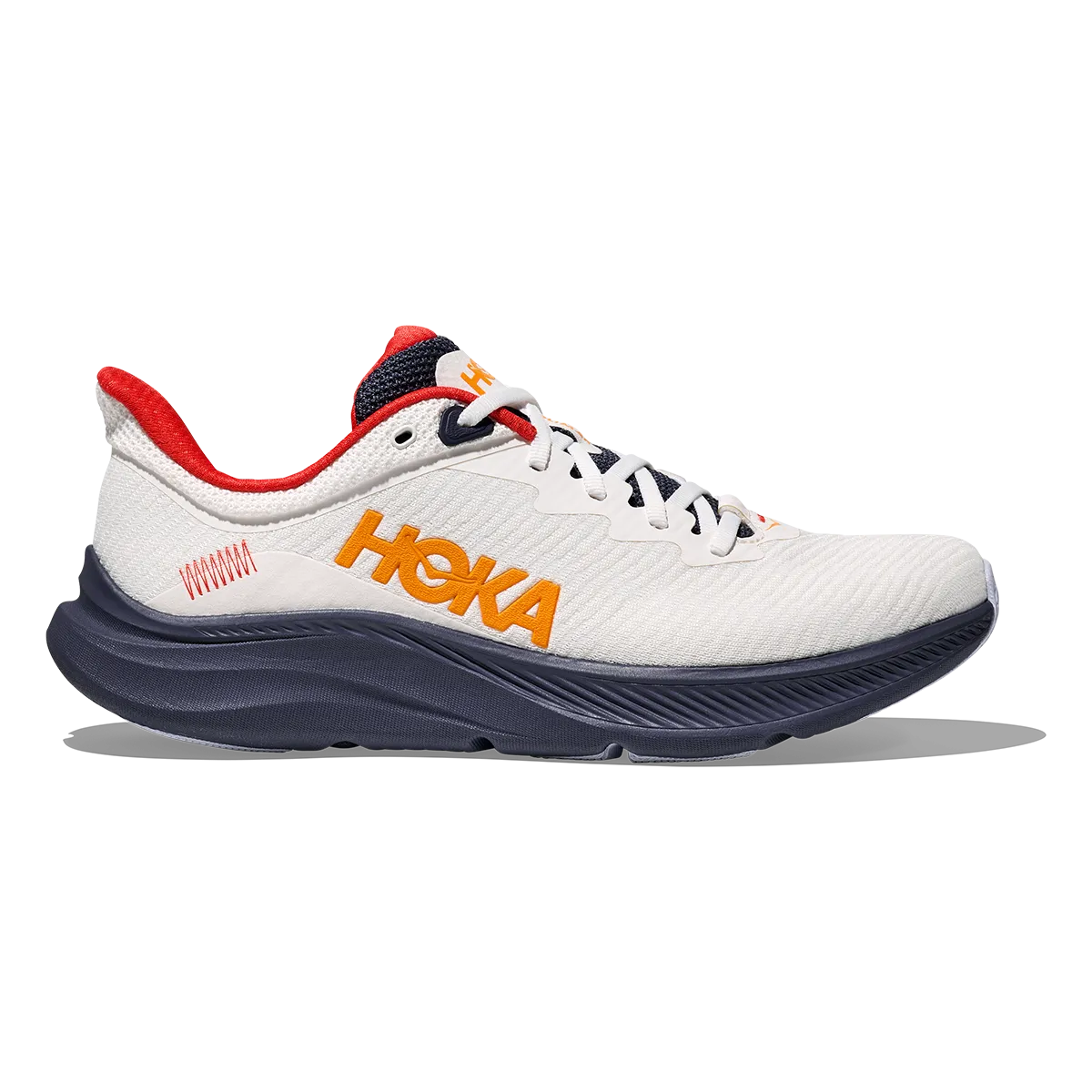 running in obstacle races shoes Hoka Solimar - White - Nautical Dusk