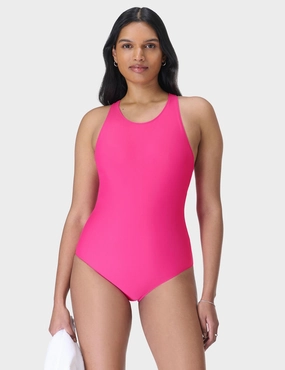 SlipResistantHem Balance Core HydroPower Performance Swimsuit - Fuchsia Pink