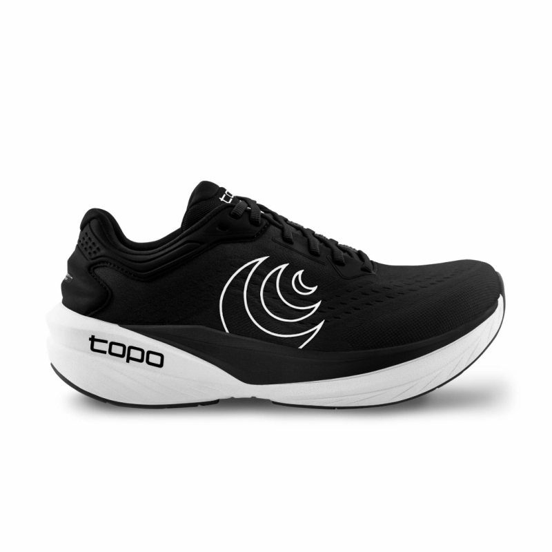 beach - style weekend Topo Athletic Men's Phantom 4 - Black/White