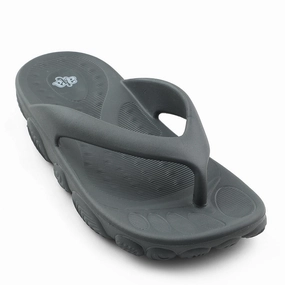 Ventilated Footbed Design A-HA Dark Grey Casual Slipper For Men BEACHLITEM By Liberty