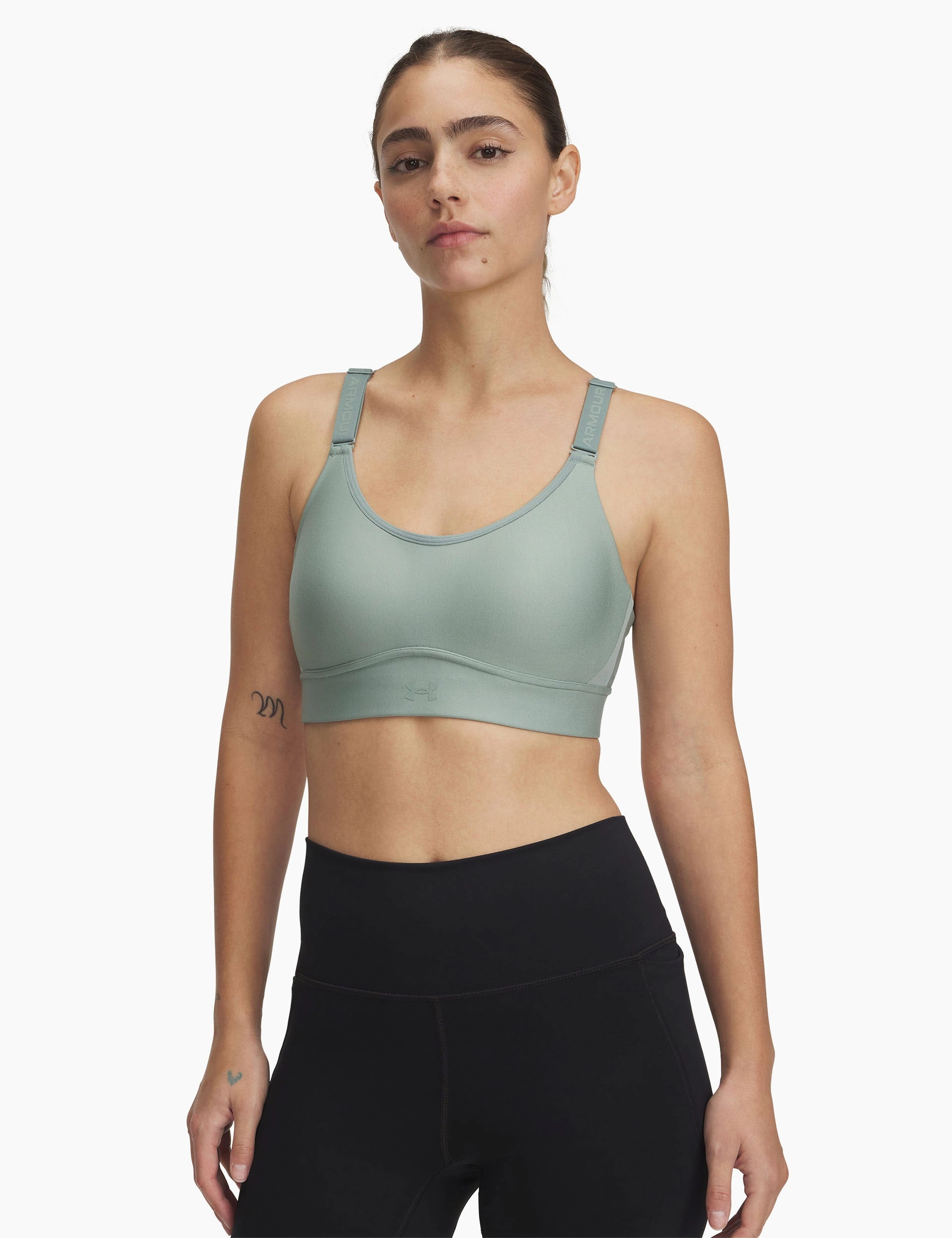 Flat Seams Backless Infinity 2.0 Mid Sports Bra - Silica Green